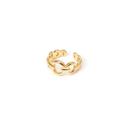 Anello a cerchietti concatenati Rania - Oro