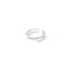 Anello a due fasce filiformi incrociate Rania - Argento