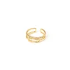 Anello a due fasce filiformi Rania - Oro