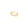 Anello a due fasce filiformi incrociate Rania - Oro