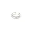 Anello a due fasce filiformi Rania - Argento