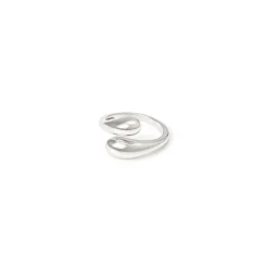 Anello a fascia avvolgente affusolata Rania - Argento