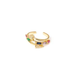 Anello a fascia snella e avvolgente Rania - Multicolor
