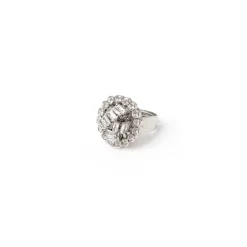 Anello a fiore Diana - Bianco