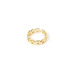 Anello a stelline congiunte Rania - Oro