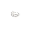 Anello a tre fili crociati Rania - Argento