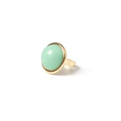 Anello con cabochon in cornice Chantal - Turchese