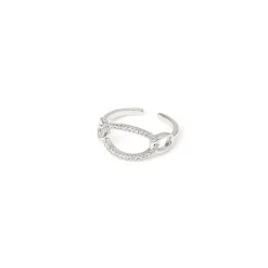 Anello con cerchio ovale Rania - Argento