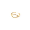 Anello con cerchio ovale Rania - Oro