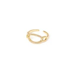 Anello con cerchio ovale Rania - Oro