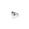 Anello con cuore e fiorellino Amaranta - Argento