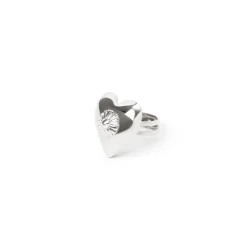 Anello con cuore e fiorellino Amaranta - Argento