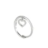 Anello con cuore Pearl - Bianco