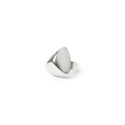 Anello con cupola cuneiforme Amaranta - Argento