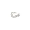 Anello con fascia a V Rania - Argento