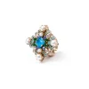 Anello con grande top quadrato Sirens - Blu