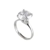 Anello con grande zircone Pearl - Bianco