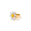 Anello con margheritina Flora - Multicolor