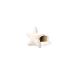 Anello con stellina di mare Partenope - Bianco