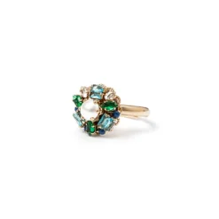 Anello con top a fiore Sirens - Blu