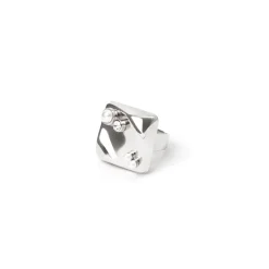 Anello con top quadrato Amaranta - Argento