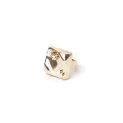 Anello con top quadrato Amaranta - Oro