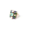 Anello con top quadrato Sirens - Blu
