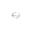 Anello con top rettilineo Rania - Argento