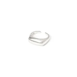 Anello con top rettilineo Rania - Argento