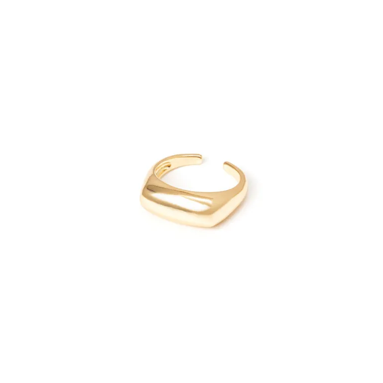 Anello con top rettilineo Rania - Oro