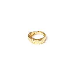 Anello con triangolini aurei Eva - Oro