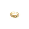 Anello con zirconi trapezio Rania - Multicolor