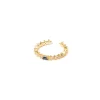 Anello linea di zirconi e ovale Rania - Blu
