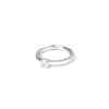 Anello punto luce Kristall - Rodio e bianco