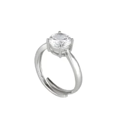Anello Solitaire Pearl - Bianco