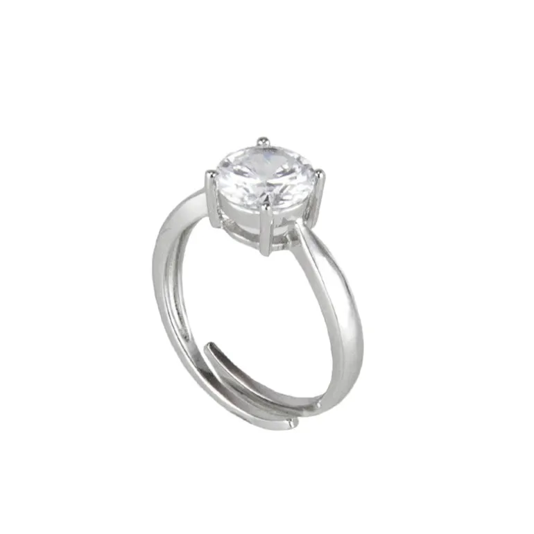 Anello Solitaire Pearl - Bianco