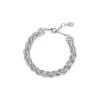 Bracciale a catene intrecciate Cleopatra - Argento