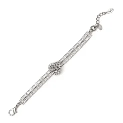 Bracciale a due fasce e charm Diana - Bianco