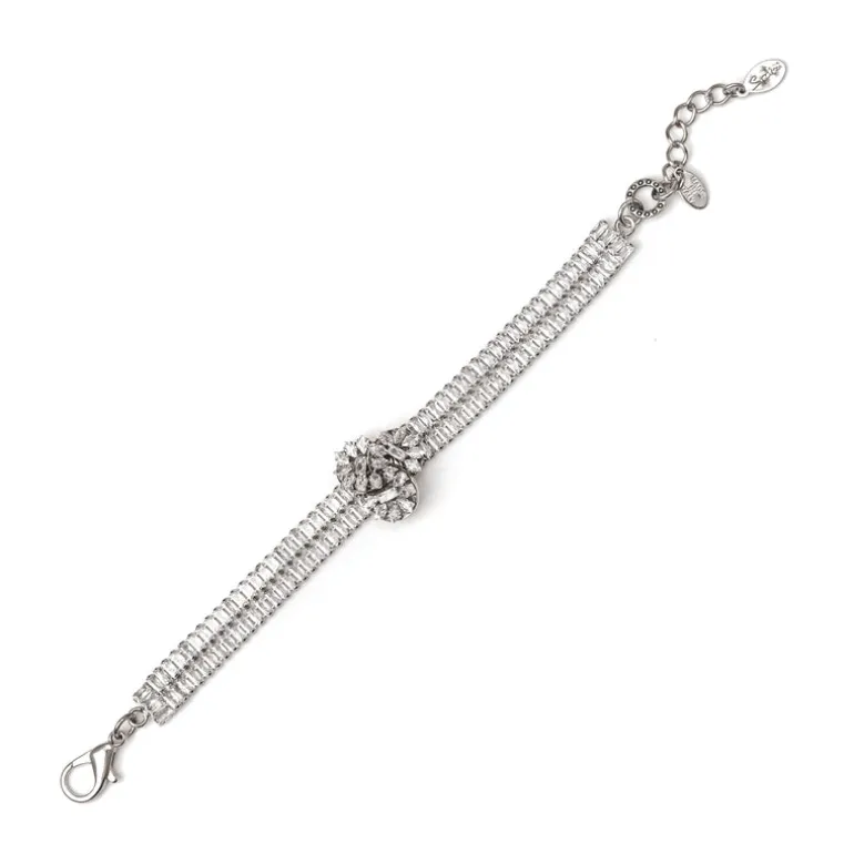Bracciale a due fasce e charm Diana - Bianco