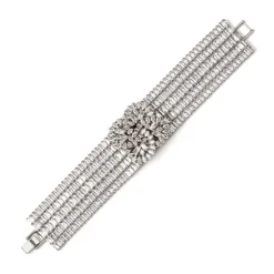 Bracciale a fasce e charm Diana - Bianco