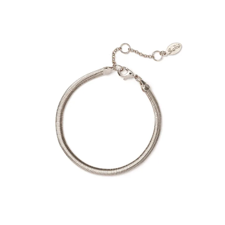 Bracciale a maglia serpentina leggera Cleopatra - Bronzo