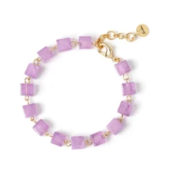 Bracciale a piccoli cubi Kaaba - Viola