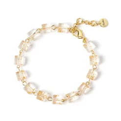 Bracciale a piccoli cubi Kaaba - Bianco