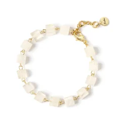 Bracciale a piccoli cubi Kaaba - Bianco