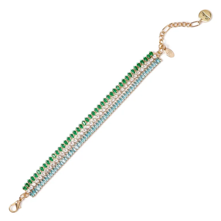Bracciale a tre fili Sirens - Blu