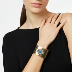 Bracciale bangle a fascia larga Sirens - Blu