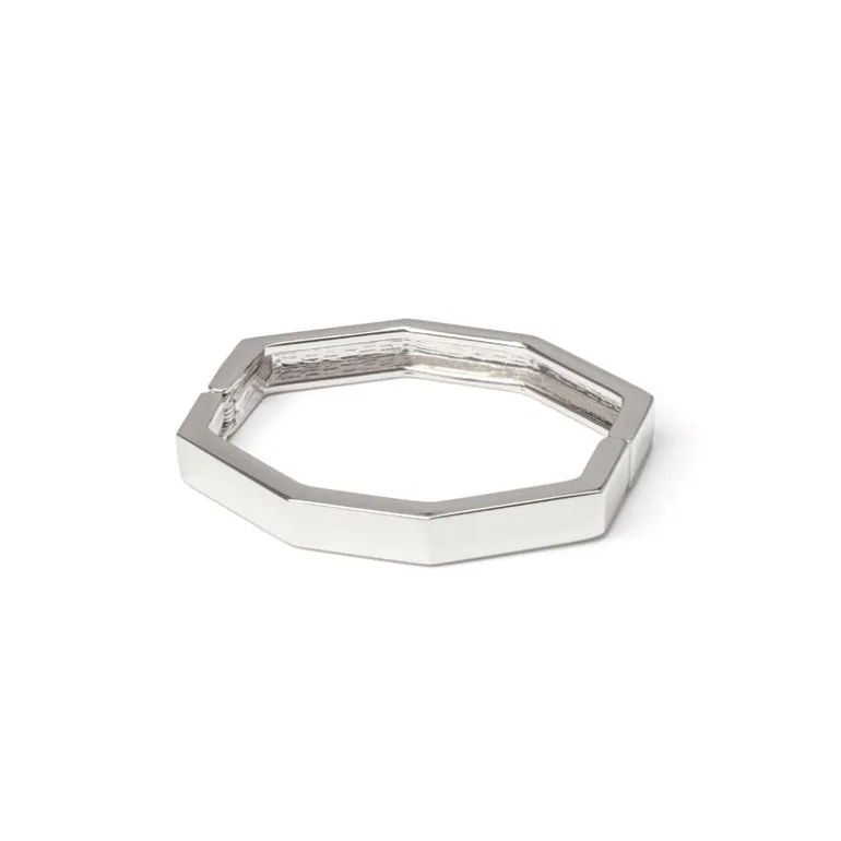 Bracciale bangle ottagonale Domus - Argento