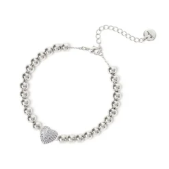 Bracciale boule e cuore Petit Pavè - Blu