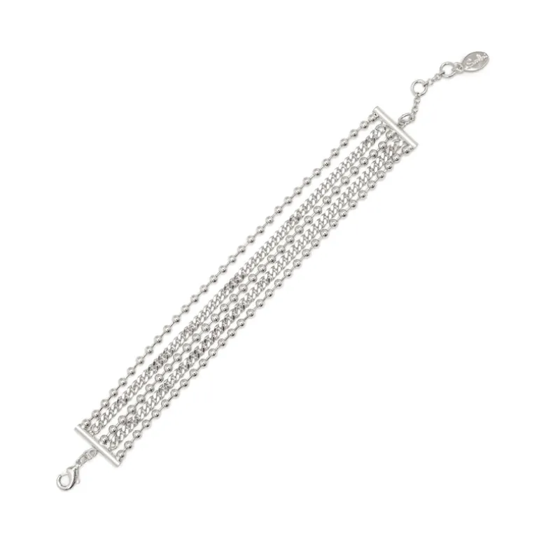 Bracciale boule e groumette Sissi - Argento