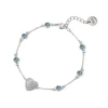 Bracciale catena e cuore Petit Pavè - Blu